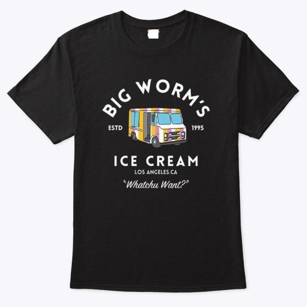 Big Worms Ice Cream Estd 1995 Graphic TShirt Movie Fan Tee